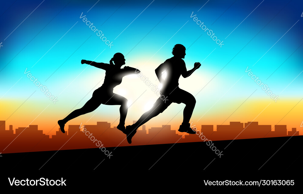 Picture runners Picture runners vector image