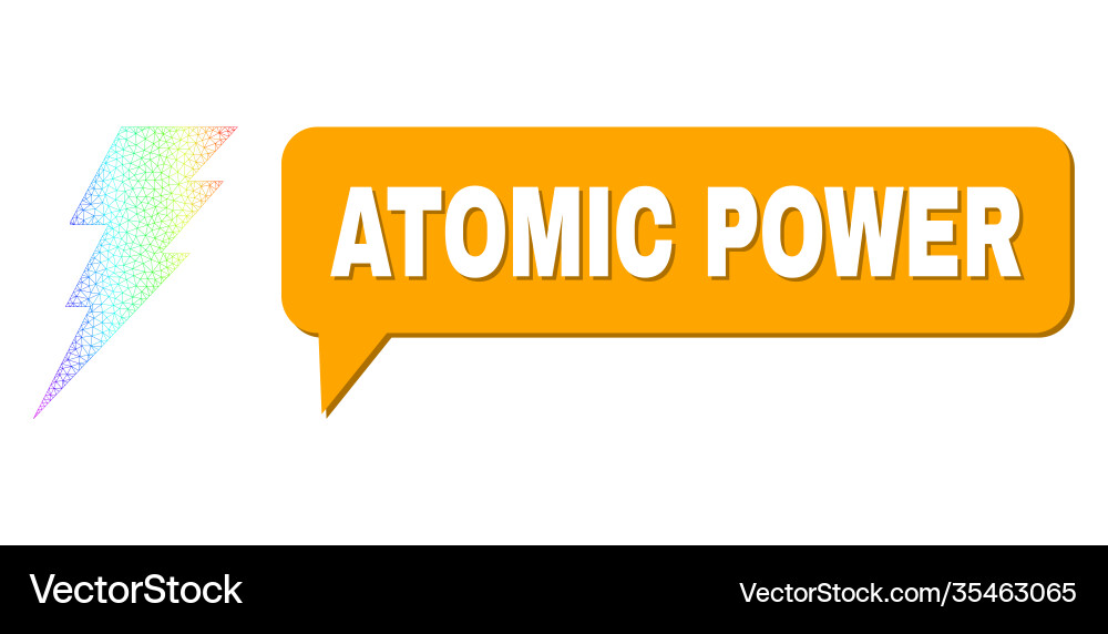 Rainbow mesh gradient execute icon and atomic Rainbow mesh gradient execute icon and atomic vector image