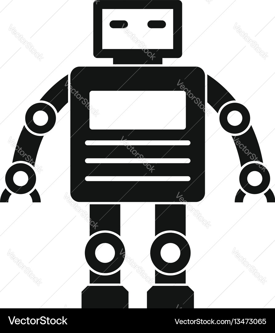 Robot icon simple style Robot icon simple style vector image