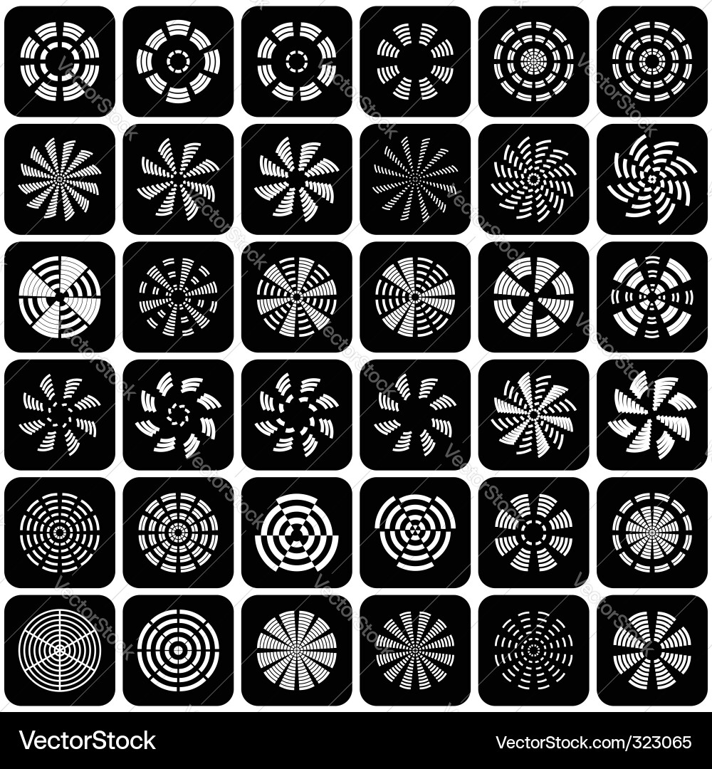 Rotating Circular Elements vector image