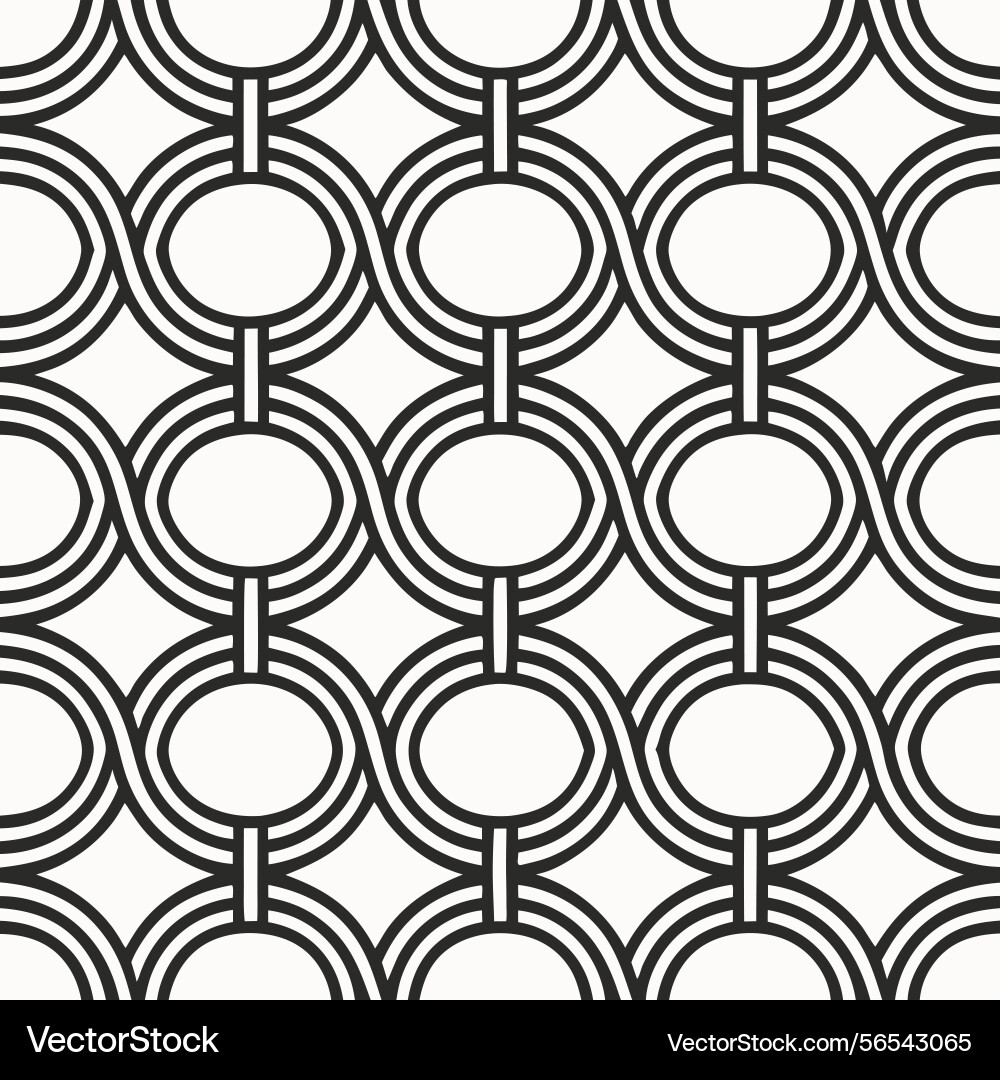 Seamless geometric pattern with interlocking vector image