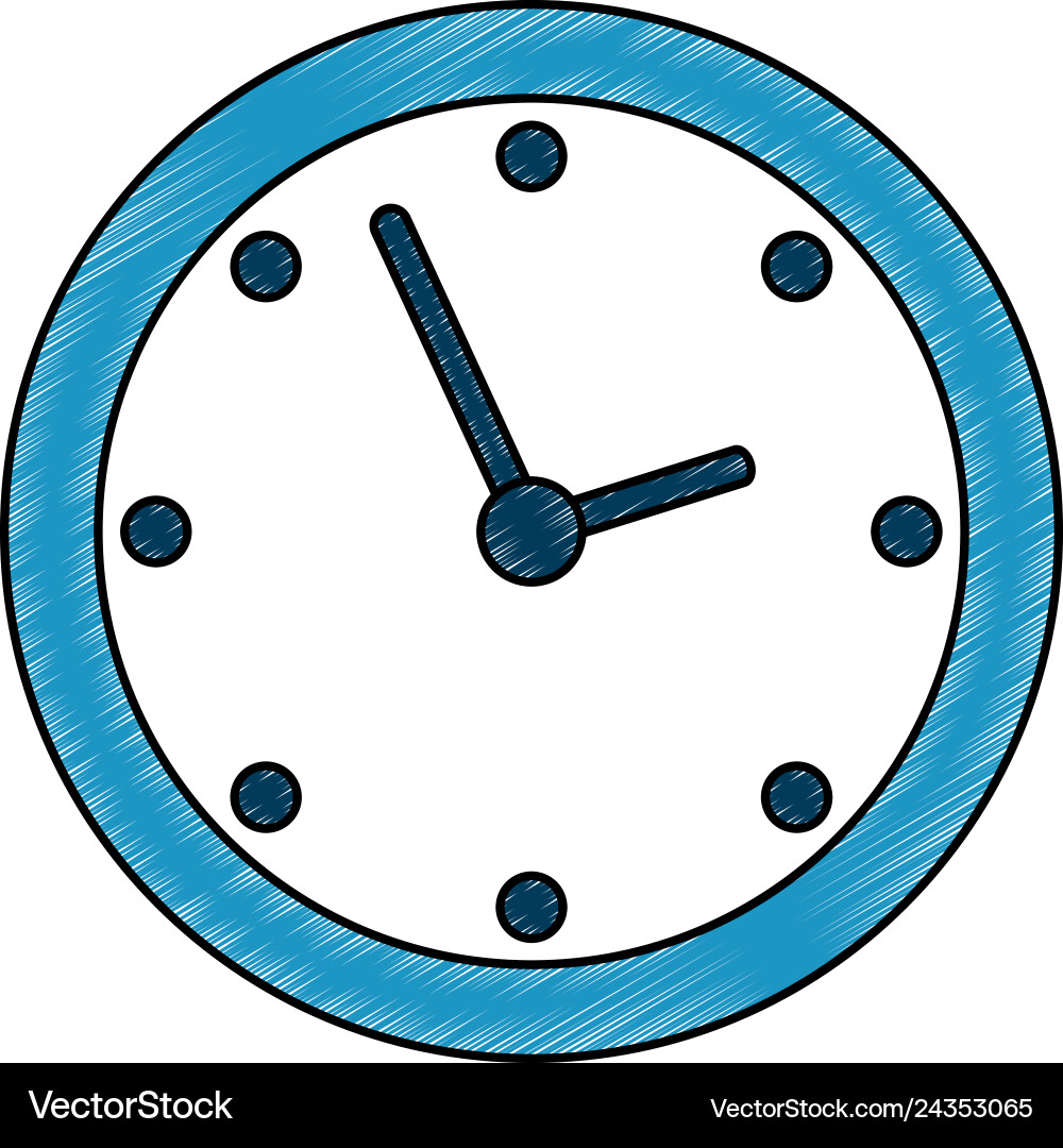 Time clock isolated icon vector image