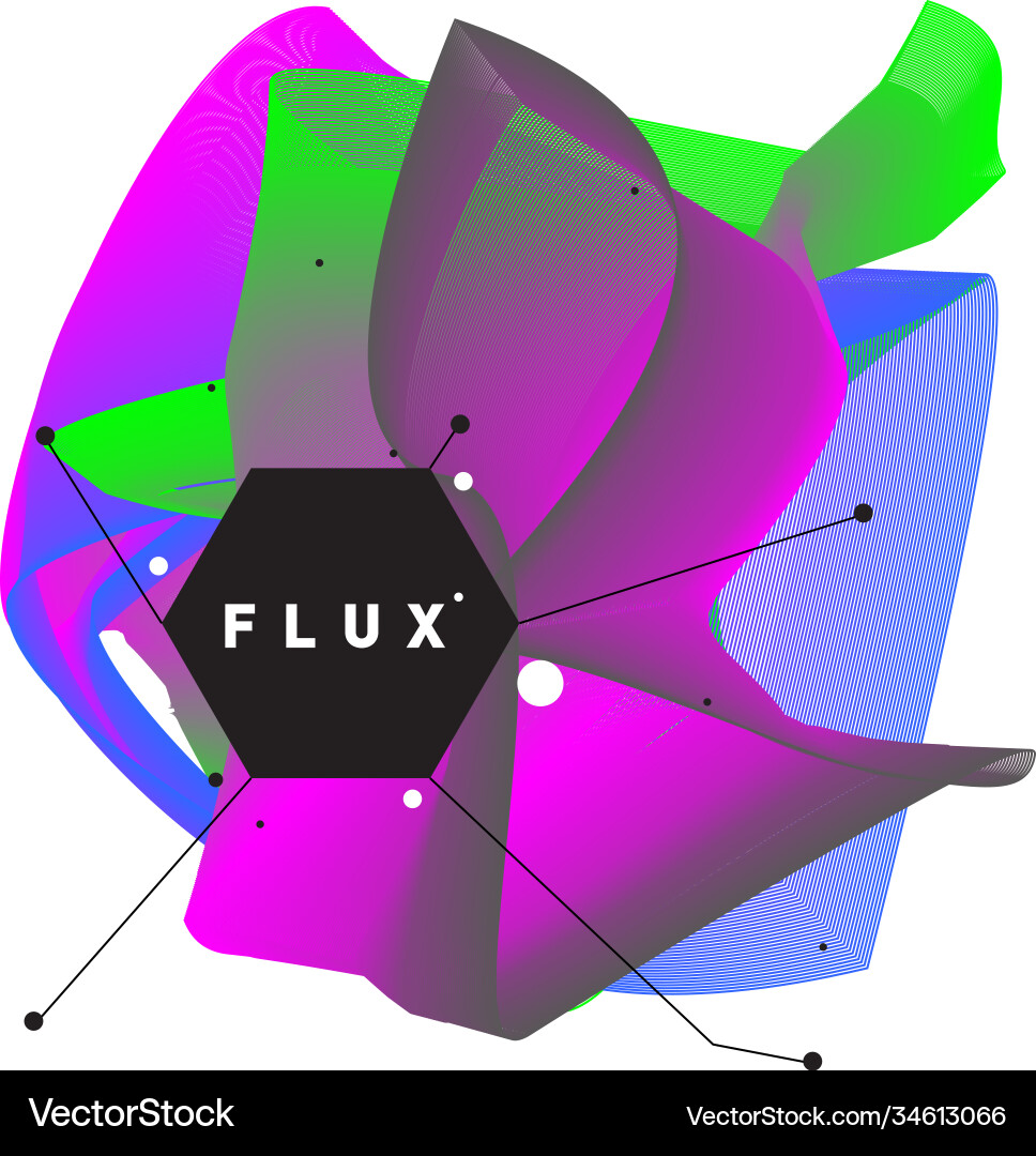 3d colorful wave background dynamic flux effect 3d colorful wave background dynamic flux effect Vector Image