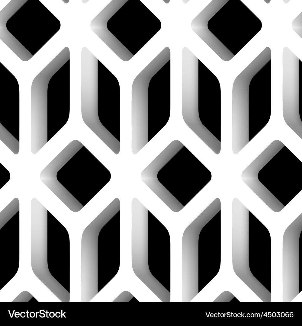 3d lattice seamless pattern vector image
