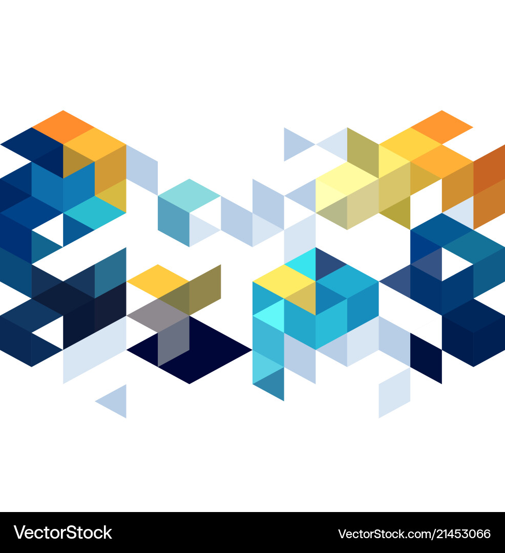 Abstract background with color cubes and grid Abstract background with color cubes and grid vector image