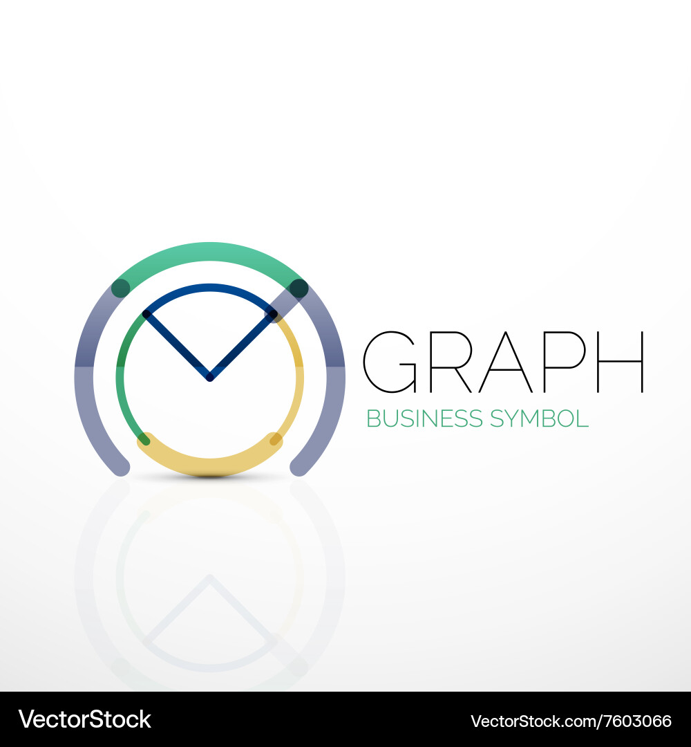Abstract logo idea linear chart or graph Vector Image