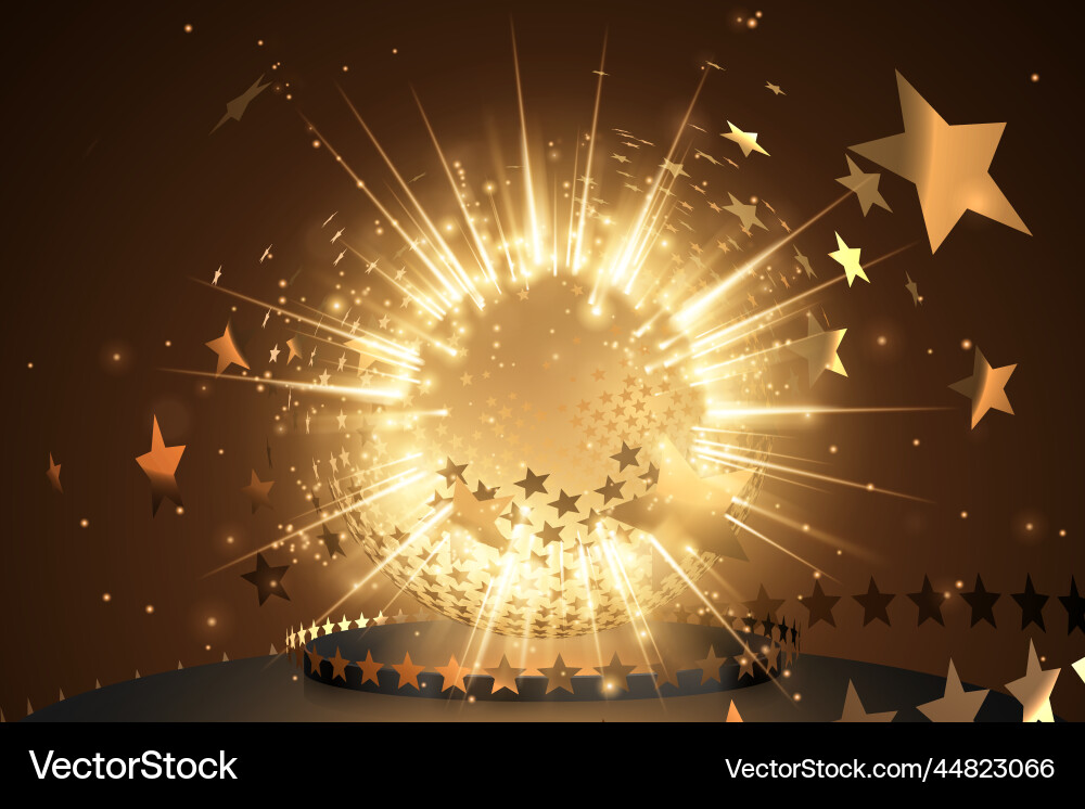 Abstrakte goldene Sterne Explosion mit Lichteffekt Abstrakte goldene Sterne Explosion mit Lichteffekt vektorbild