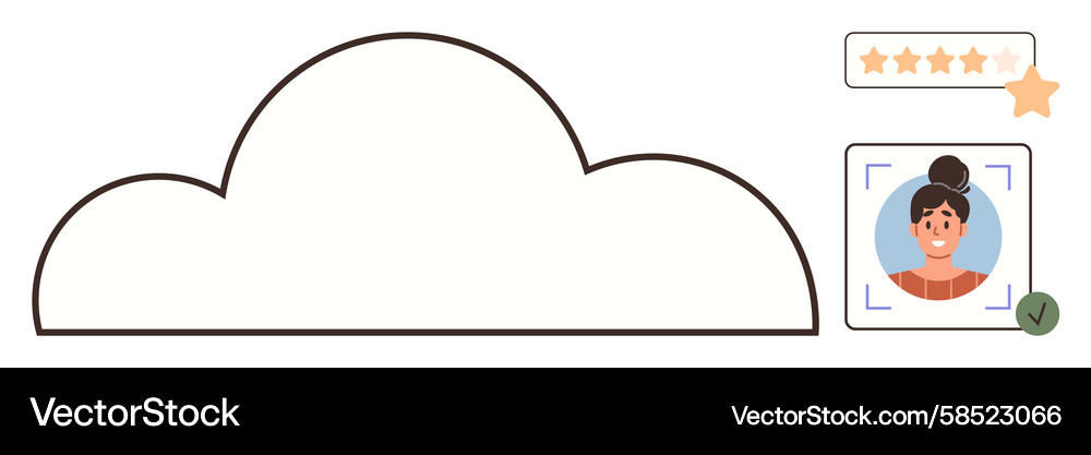 Cloud Security & User Verification Vector Image