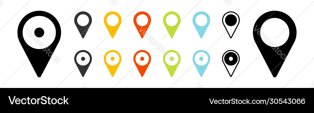 Location Pointer Icons Vector Image