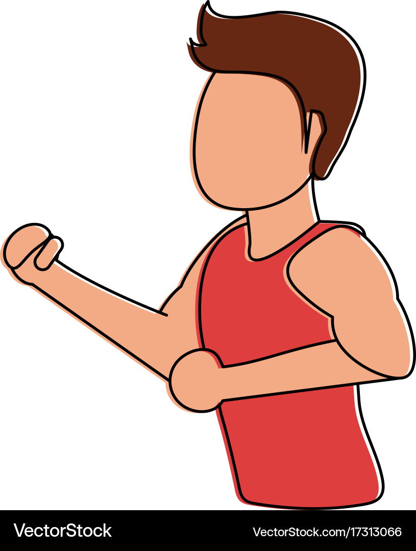 Man avatar running icon image vector image