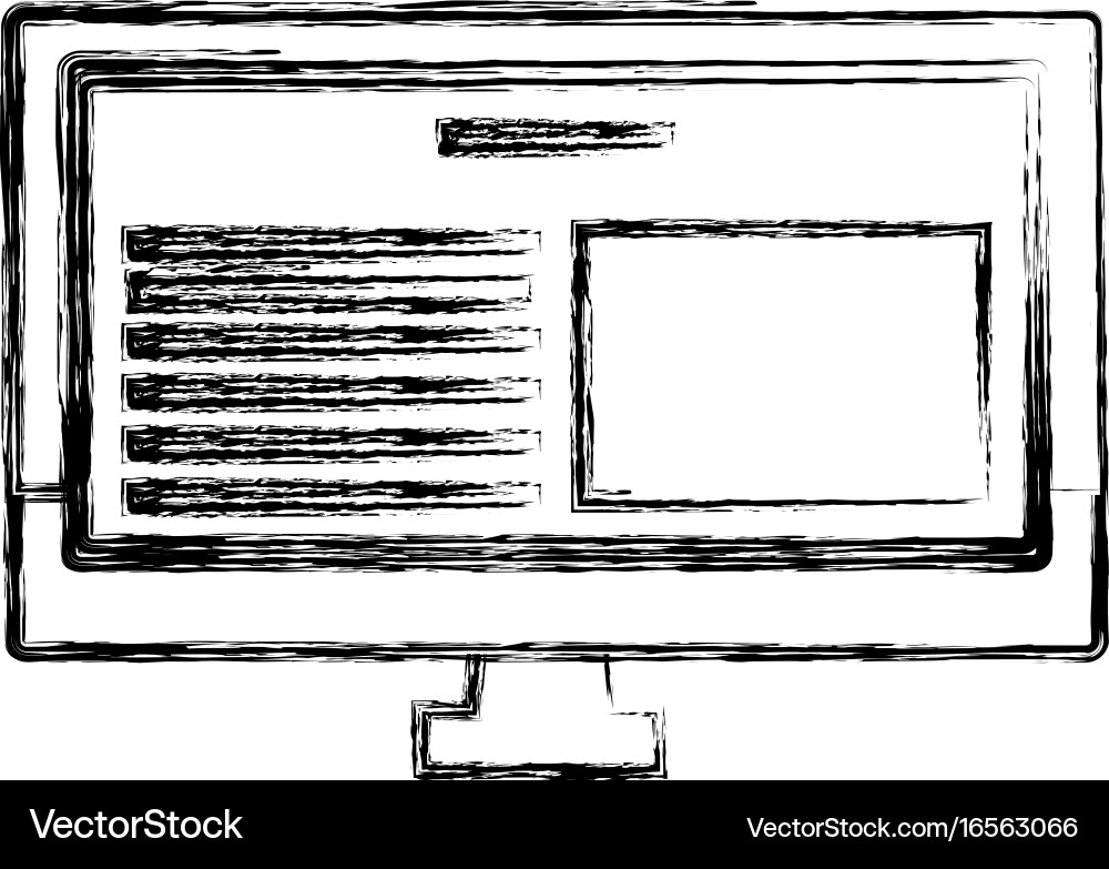 Monitor screen computer device page web vector image