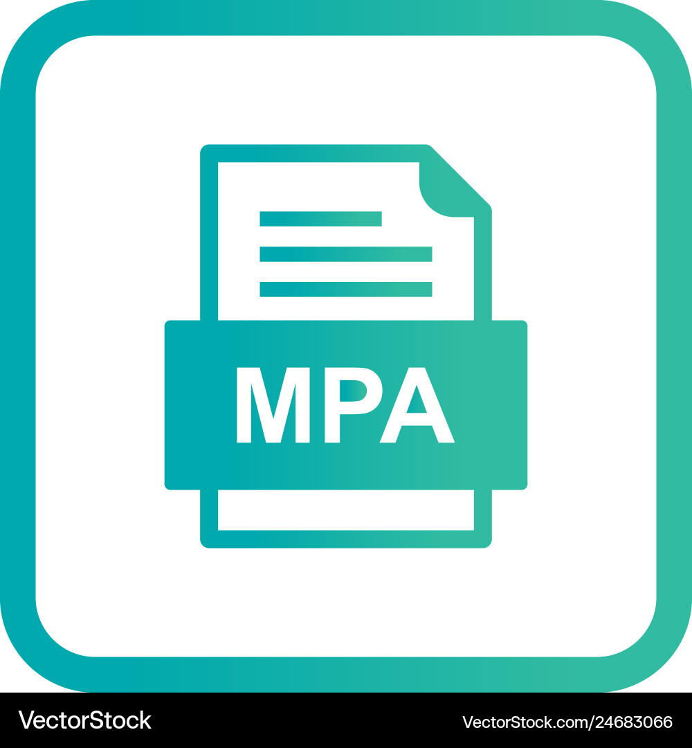 Mpa file document icon vector image