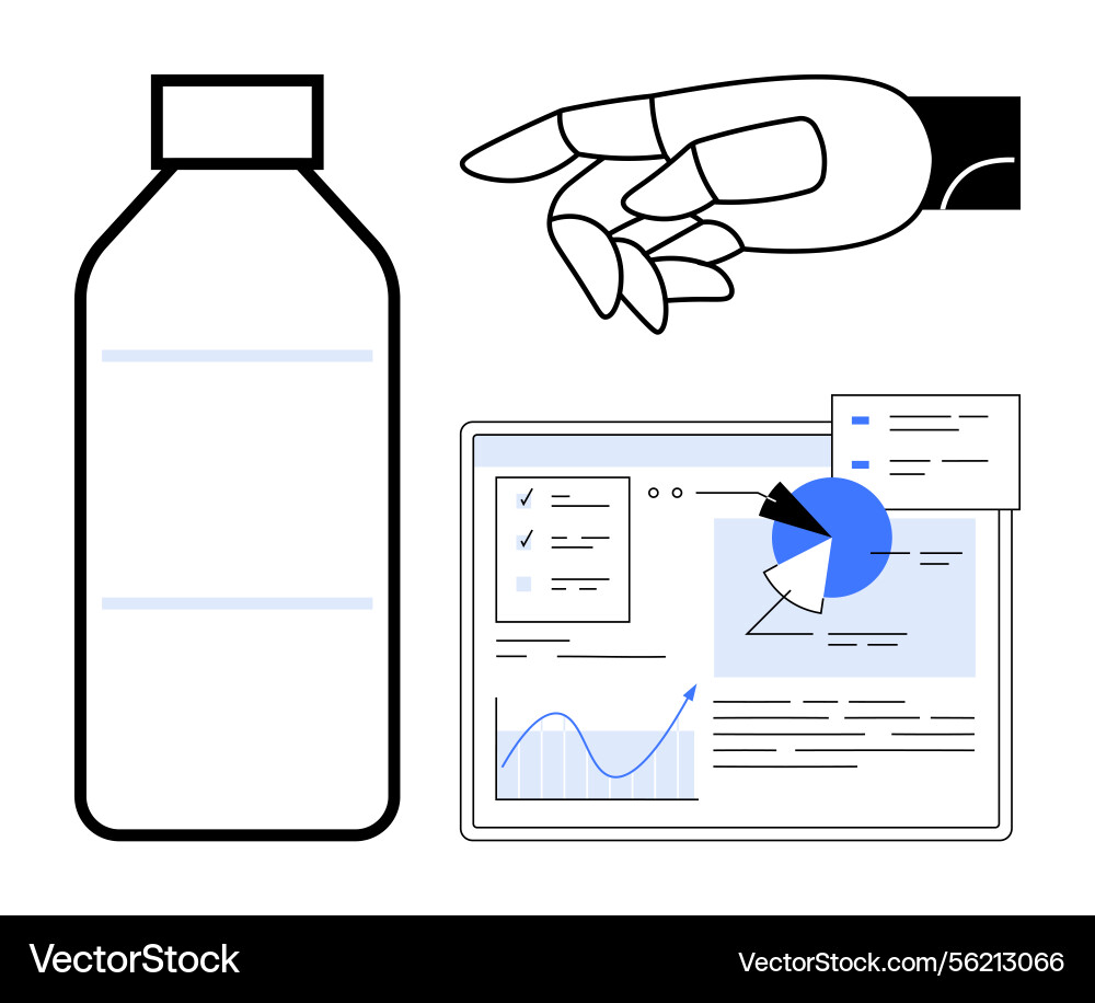 Robotic innovation in data analytics Robotic innovation in data analytics vector image