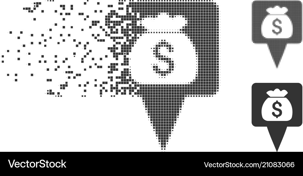 Schatzkarte Zeiger destructed Pixel Halfton Schatzkarte Zeiger destructed Pixel Halfton vektorbild