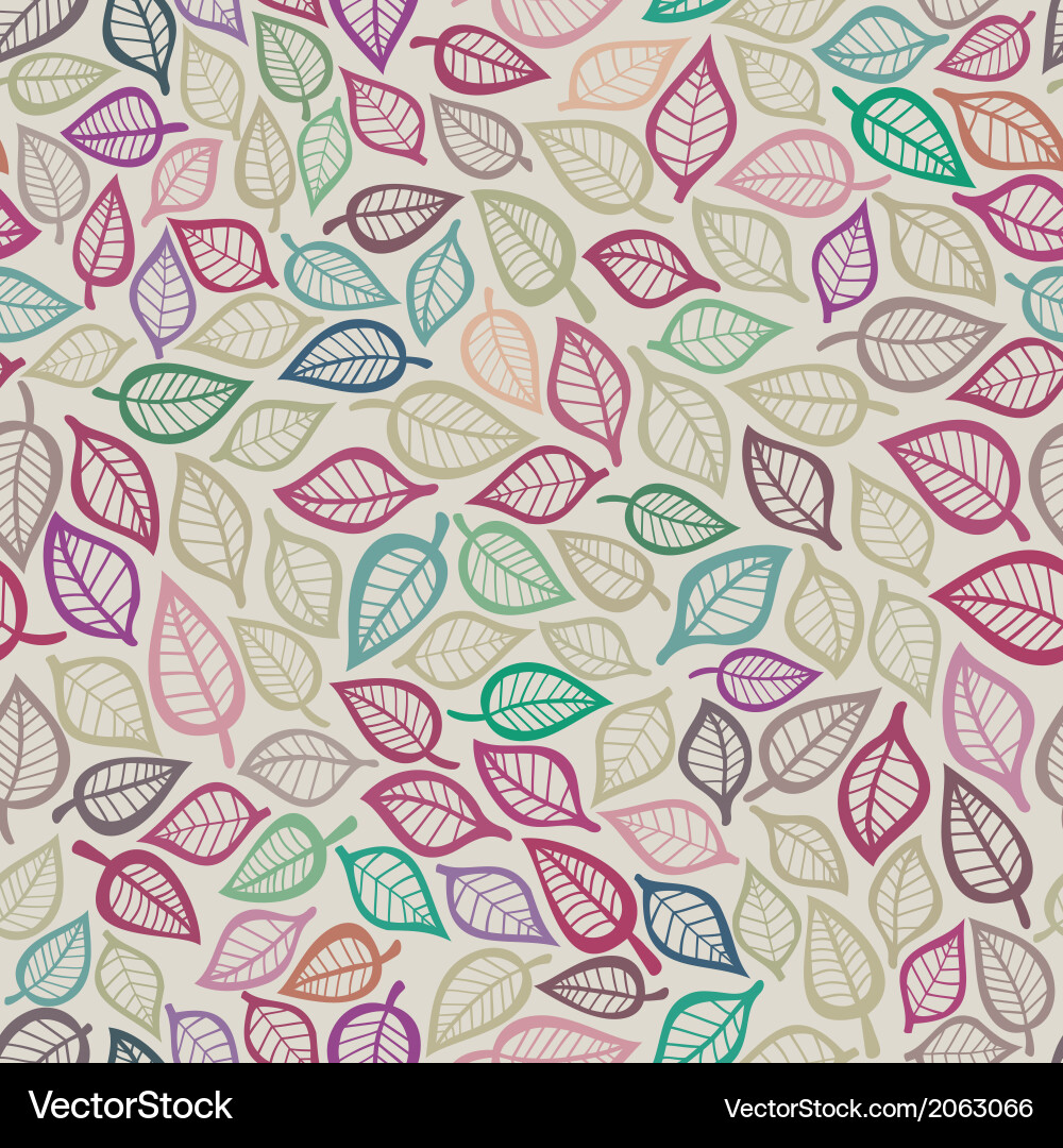 Seamless pattern with leaf abstract texture vector image