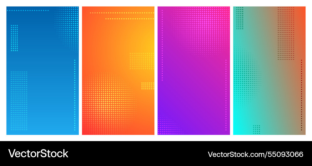 Set of abstract gradient geometric backgrounds Set of abstract gradient geometric backgrounds vector image