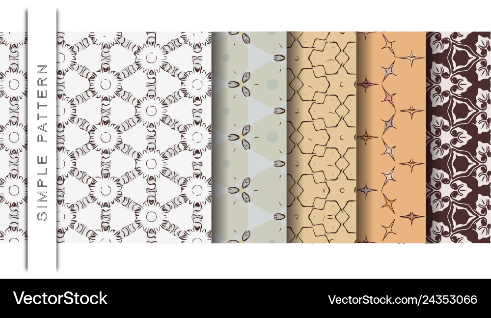 Set of the simple wallpaper pattern background Vector Image