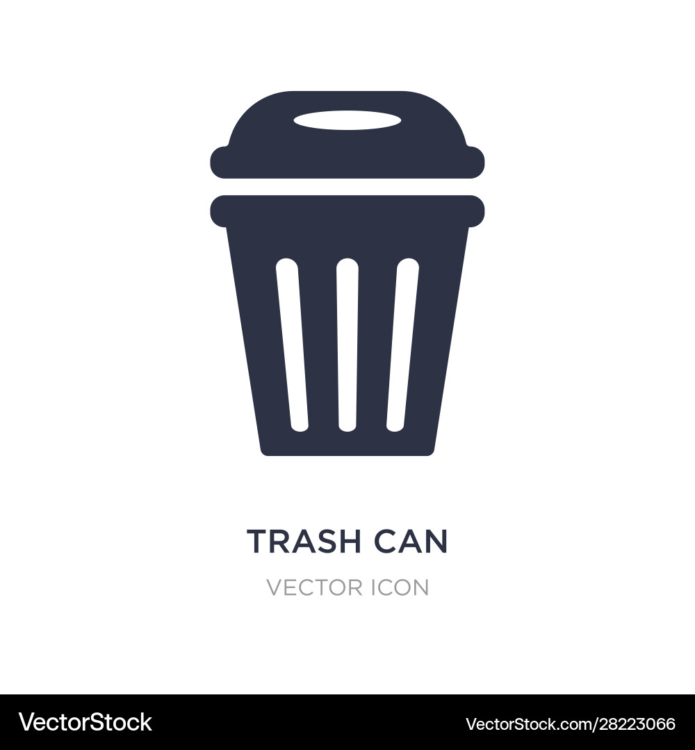 Trash can icon on white background simple element Trash can icon on white background simple element vector image