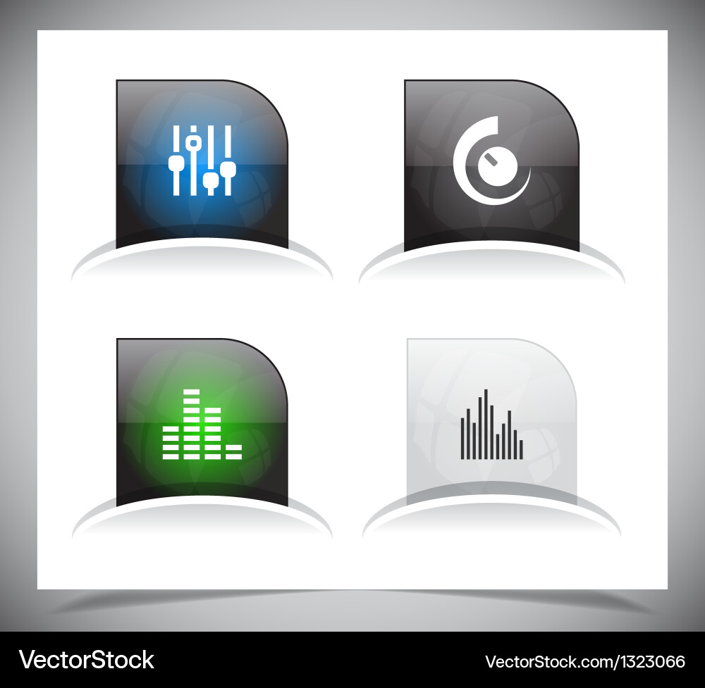 Web buttons pack vector image