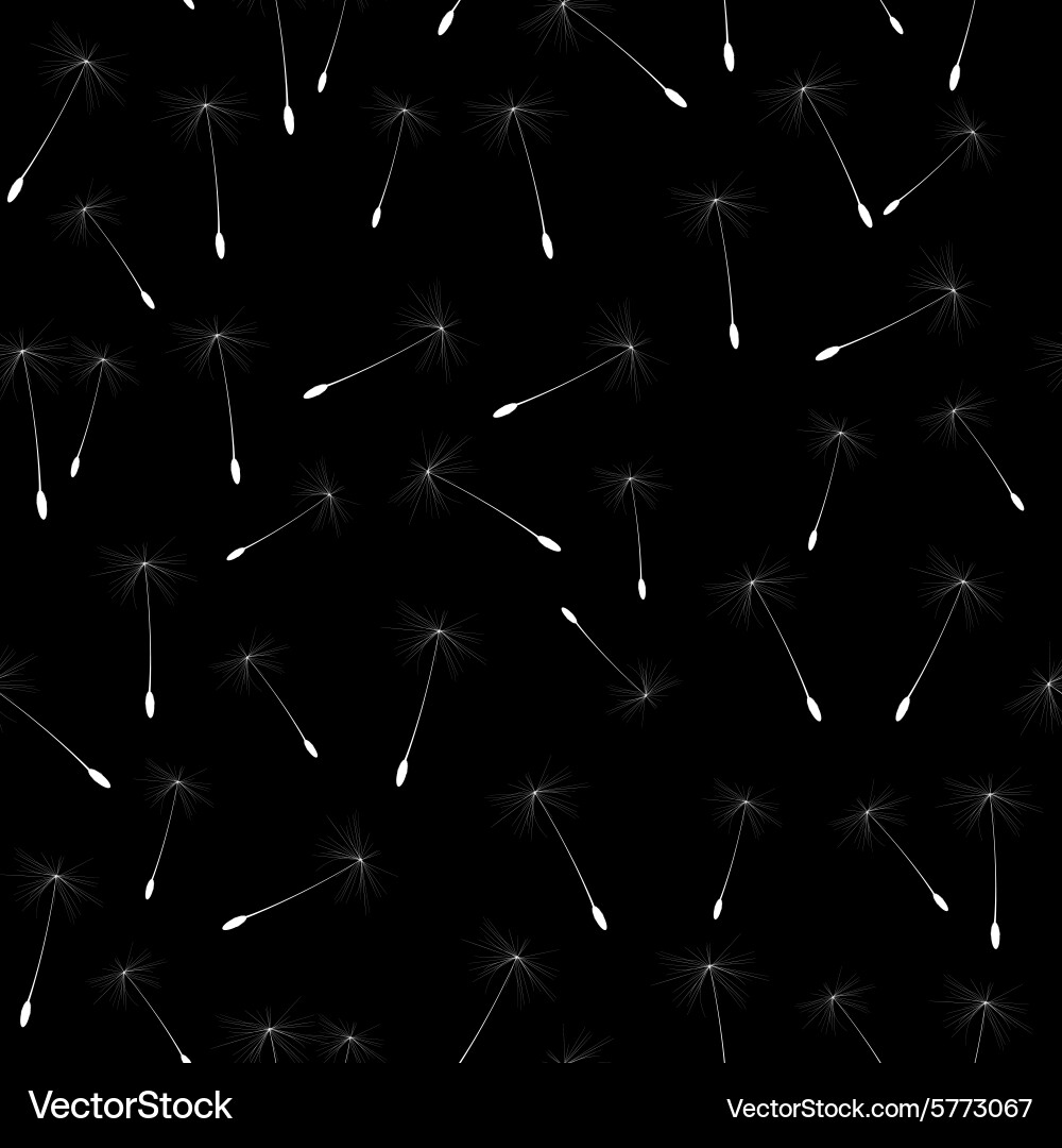 Abstract dandelion seed seamless pattern vector image