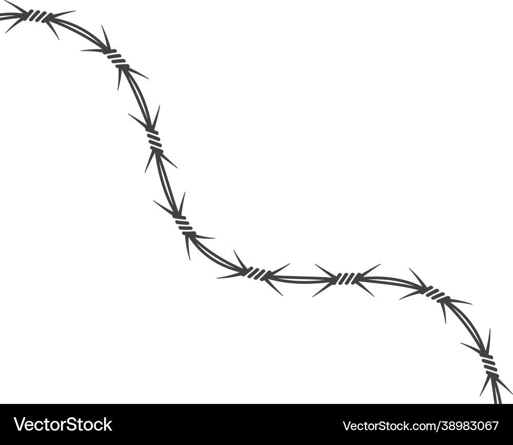 Barbed wire design (38983067) – Royalty-Free Vector | VectorStock, image size:1000x867