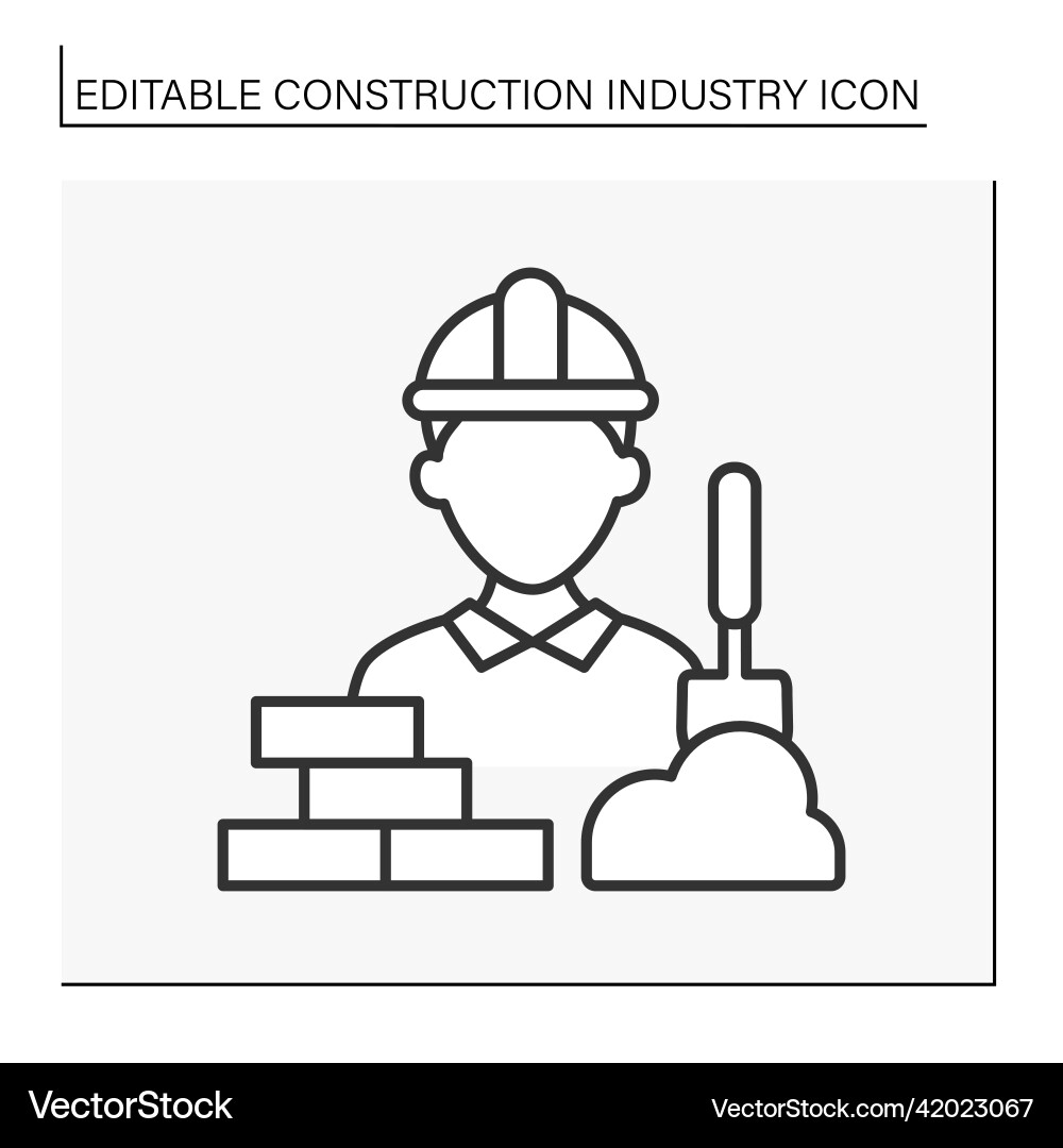 Building process line icon Building process line icon vector image