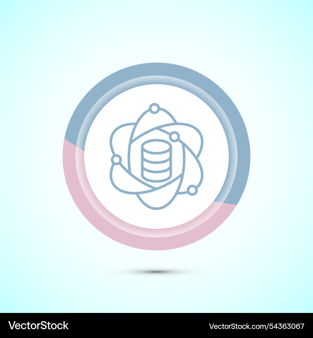 Data science icon design big digital tech Vector Image