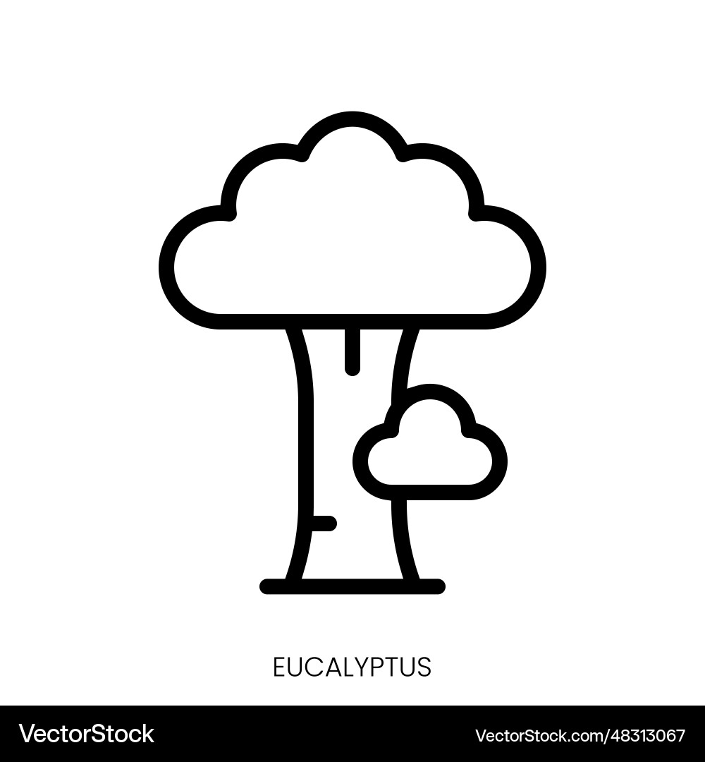 Eucalyptus icon line Kunst Stil Design isoliert Eucalyptus icon line Kunst Stil Design isoliert vektorbild