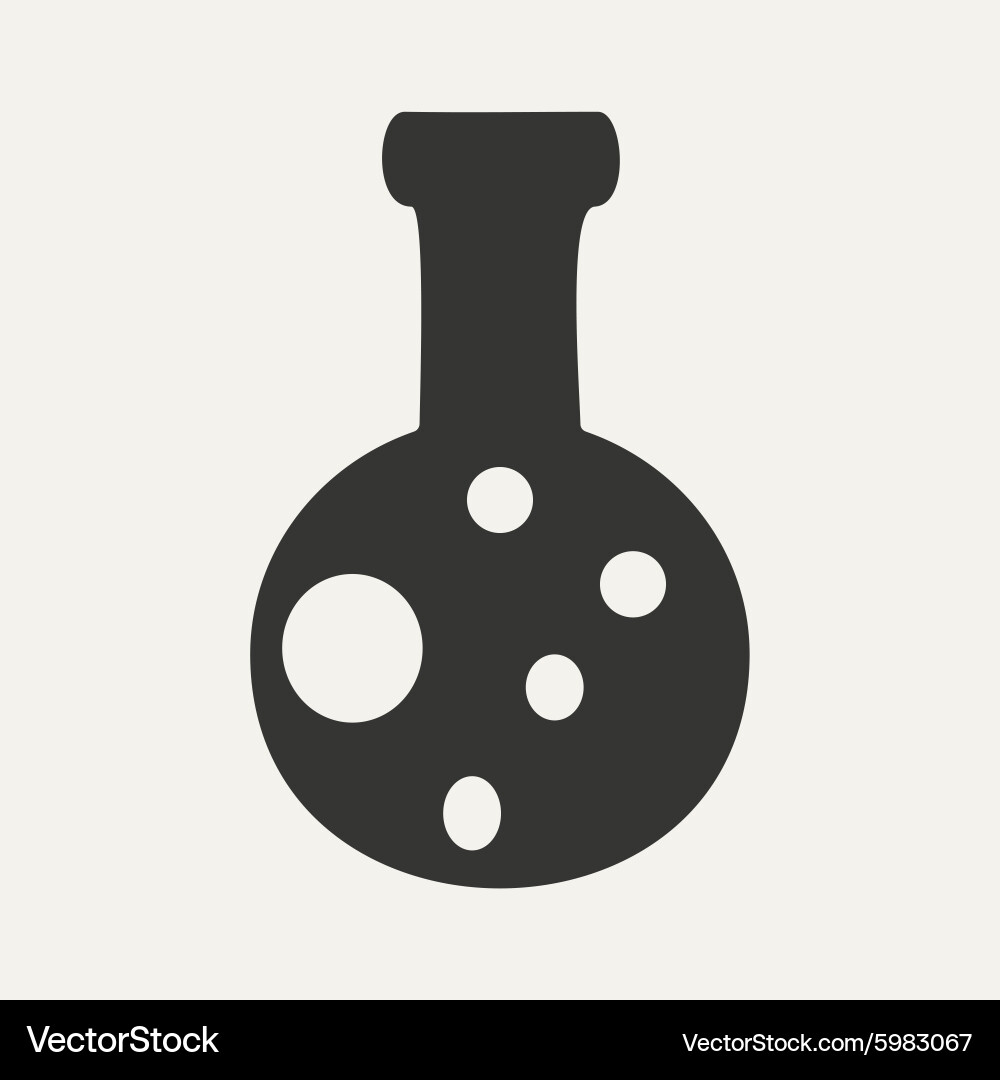 Flat in black and white mobile application flask Vector Image