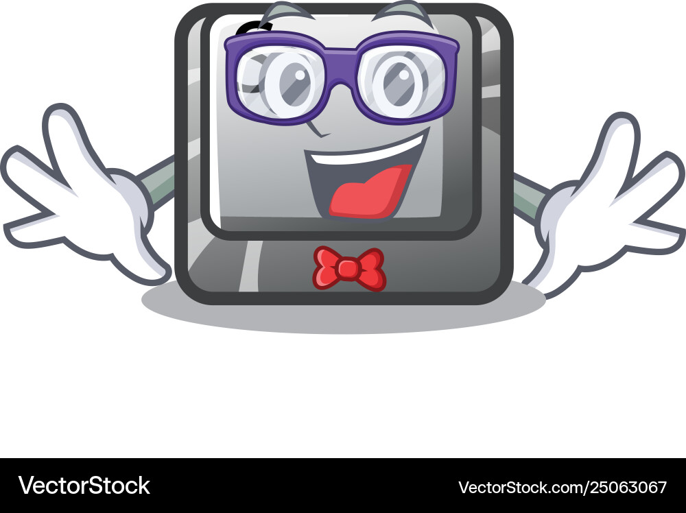 Geek button s installed on game character vector image
