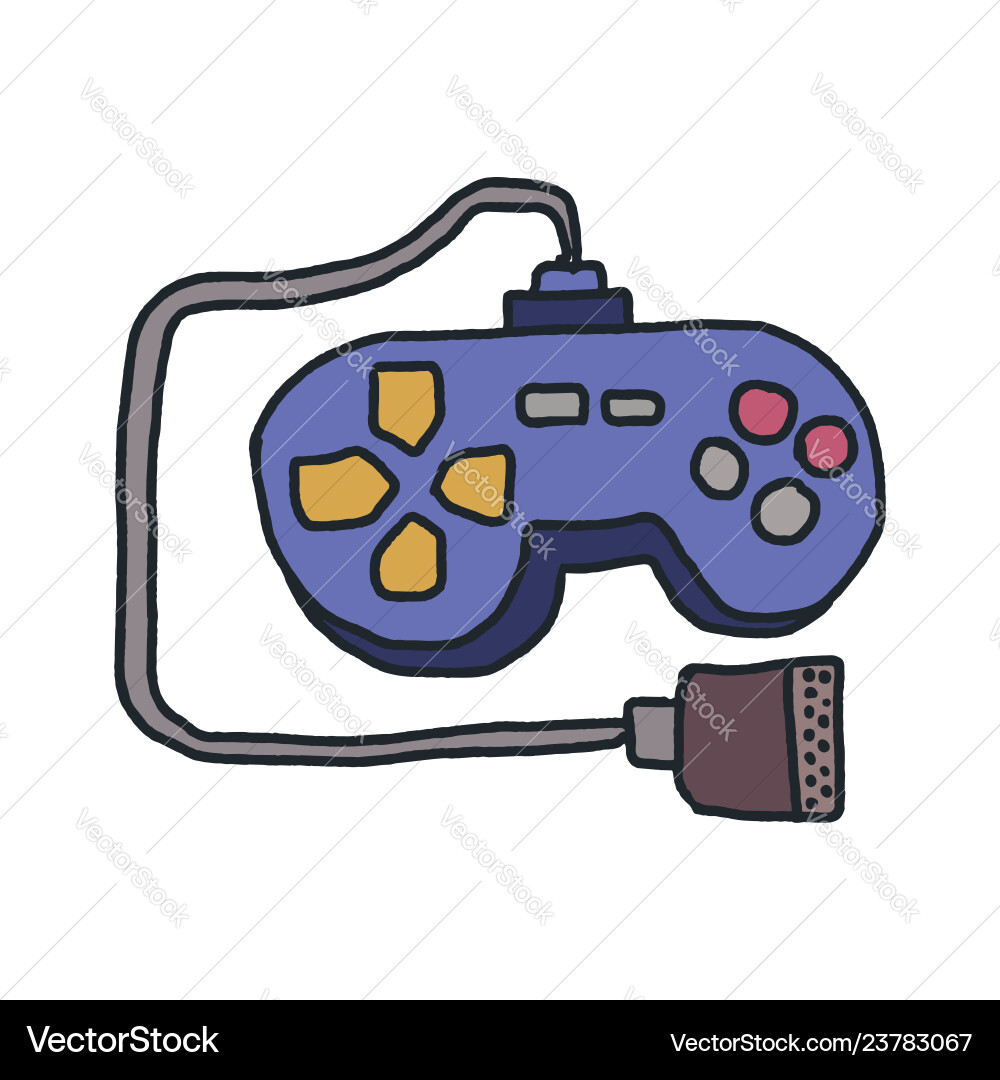 Joystick isolated retro gamepad video game Joystick isolated retro gamepad video game vector image