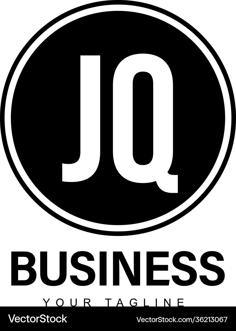 Jq initial a logo design with abstract style Jq initial a logo design with abstract style Vector Image