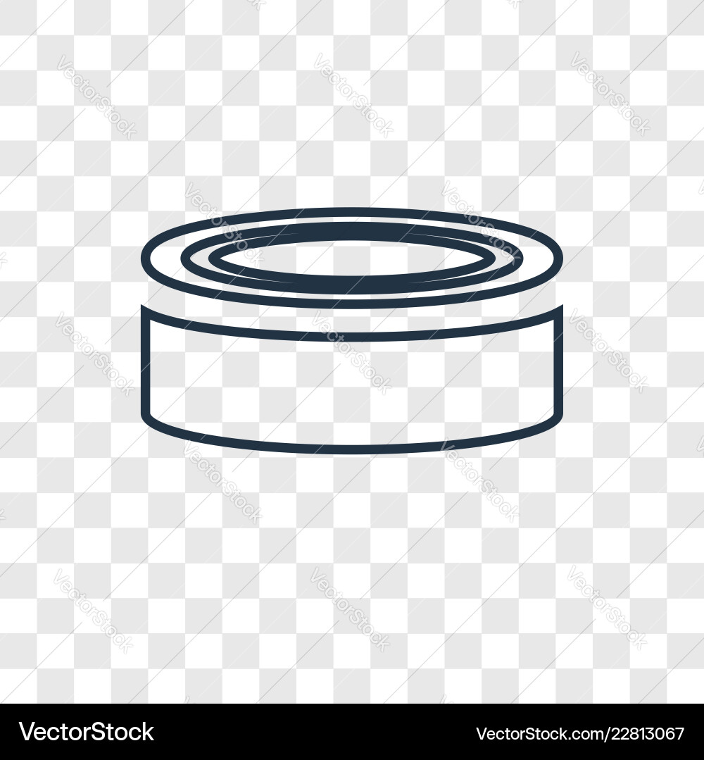 Puck concept linear icon isolated on transparent Puck concept linear icon isolated on transparent vector image