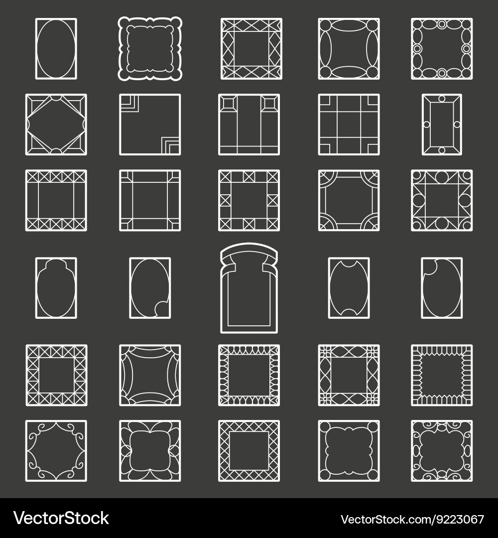 Set square frames Vector Image