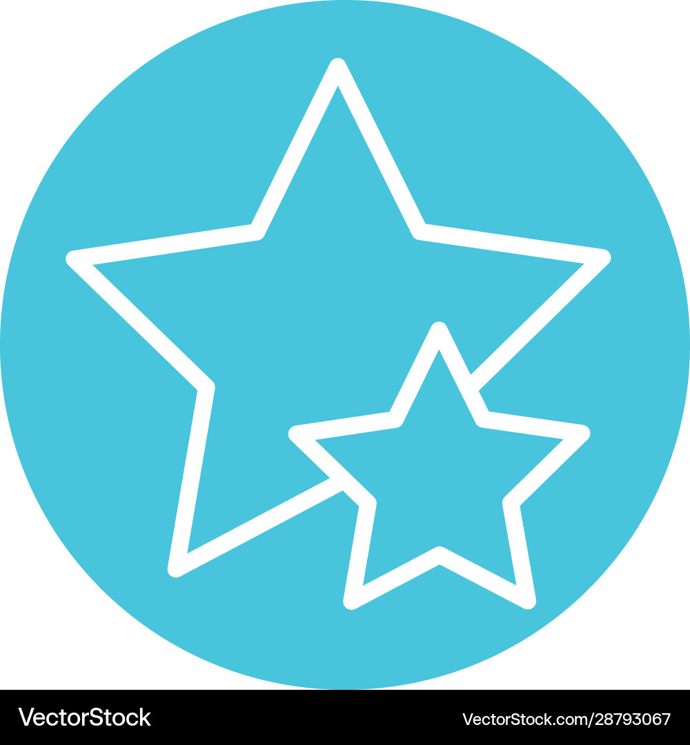 Stars five pointed block style icon vector image