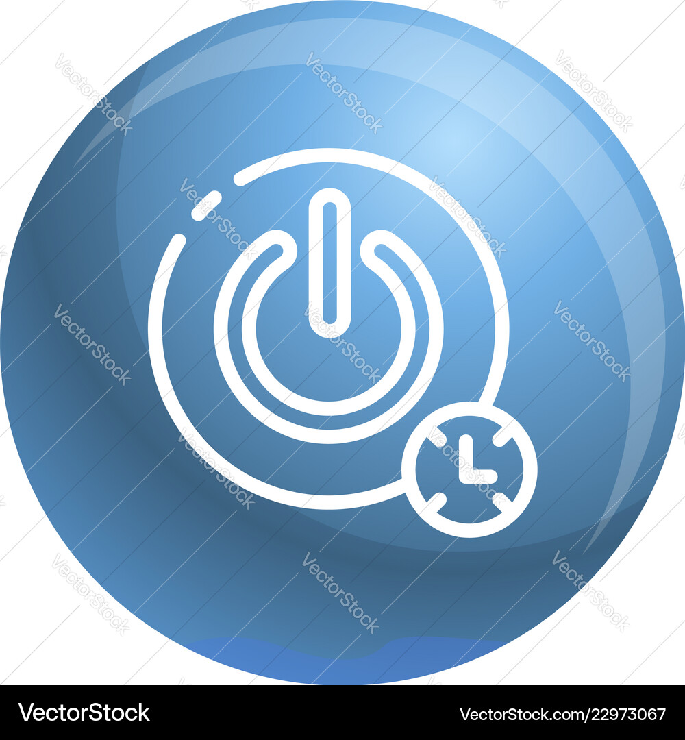 Turn off timer button icon outline style Turn off timer button icon outline style vector image