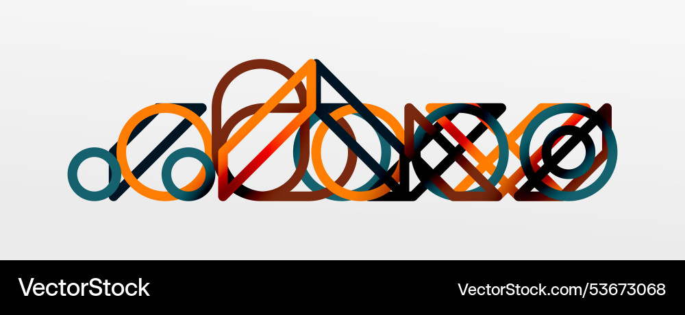 Abstract background - colorful circle lines Abstract background - colorful circle lines Vector Image
