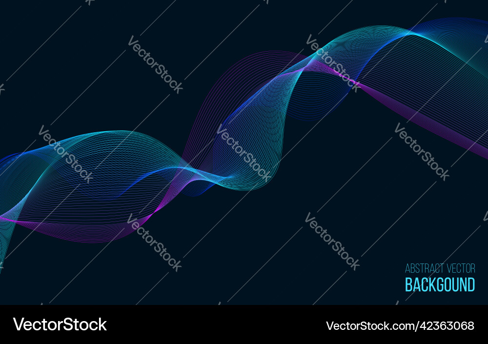 Abstract background with color wave design element Abstract background with color wave design element vector image