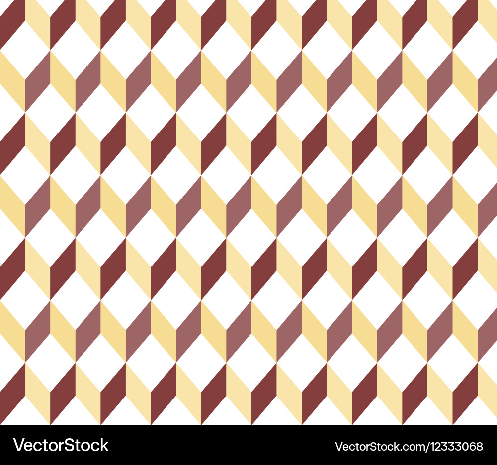 Abstract retro isometric shape background vector image