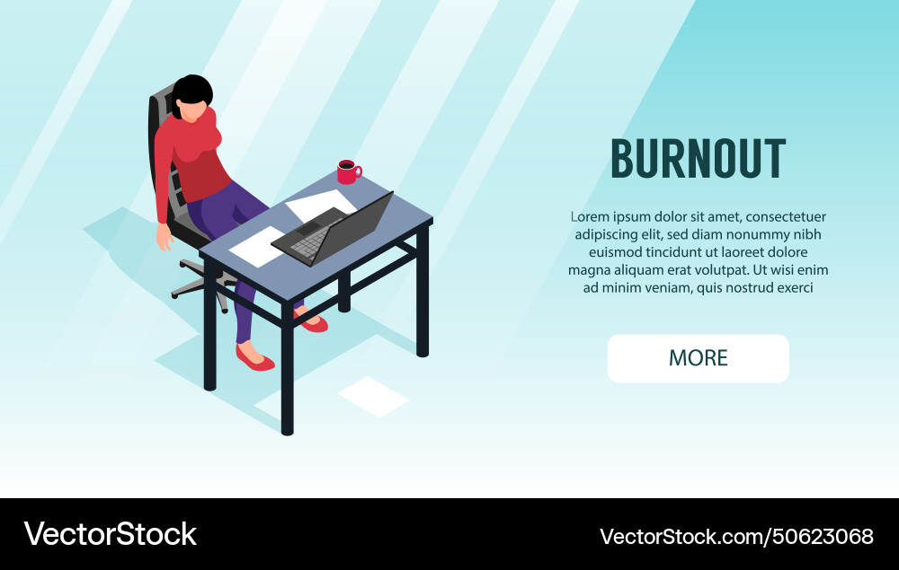Burnout horizontal banner Burnout horizontal banner Vector Image
