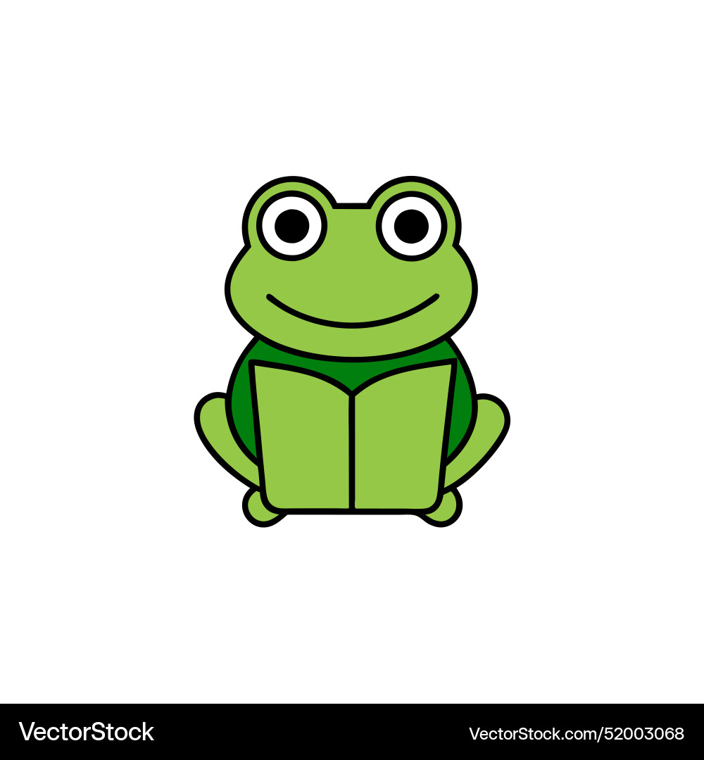 Common frog learns icon Vector Image