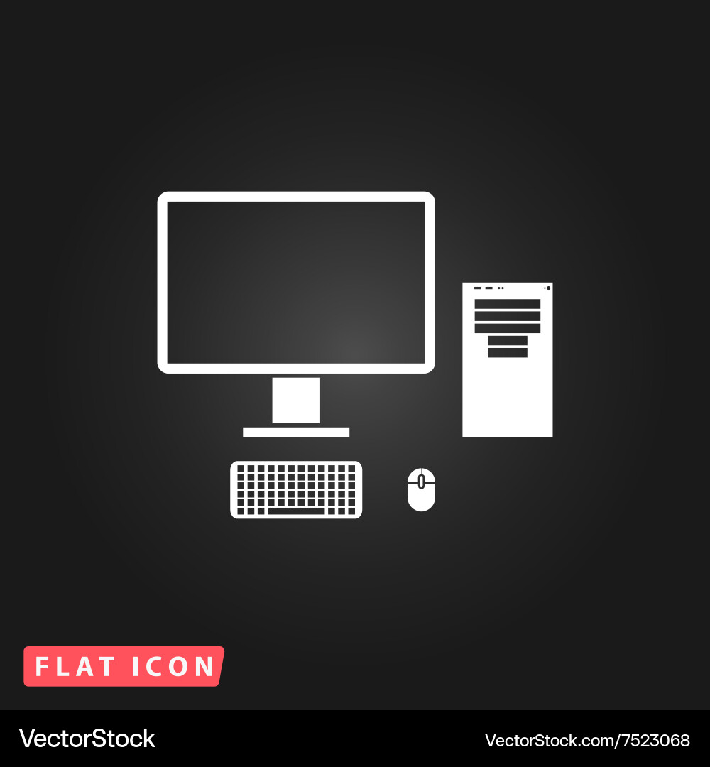Computer case with monitor Vector Image