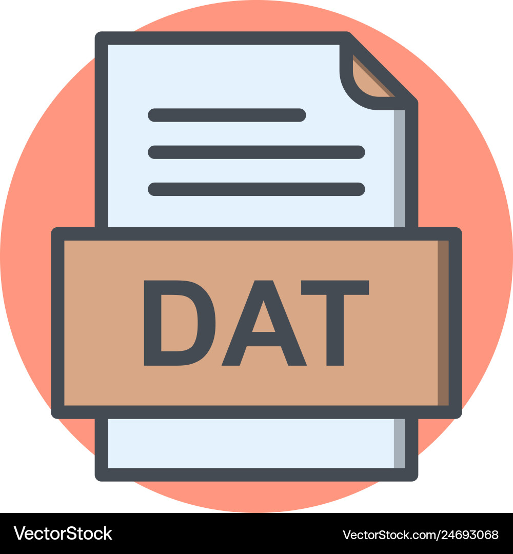Dat file document icon Vector Image