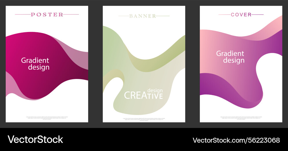 Gradient design template colorful banner vector image