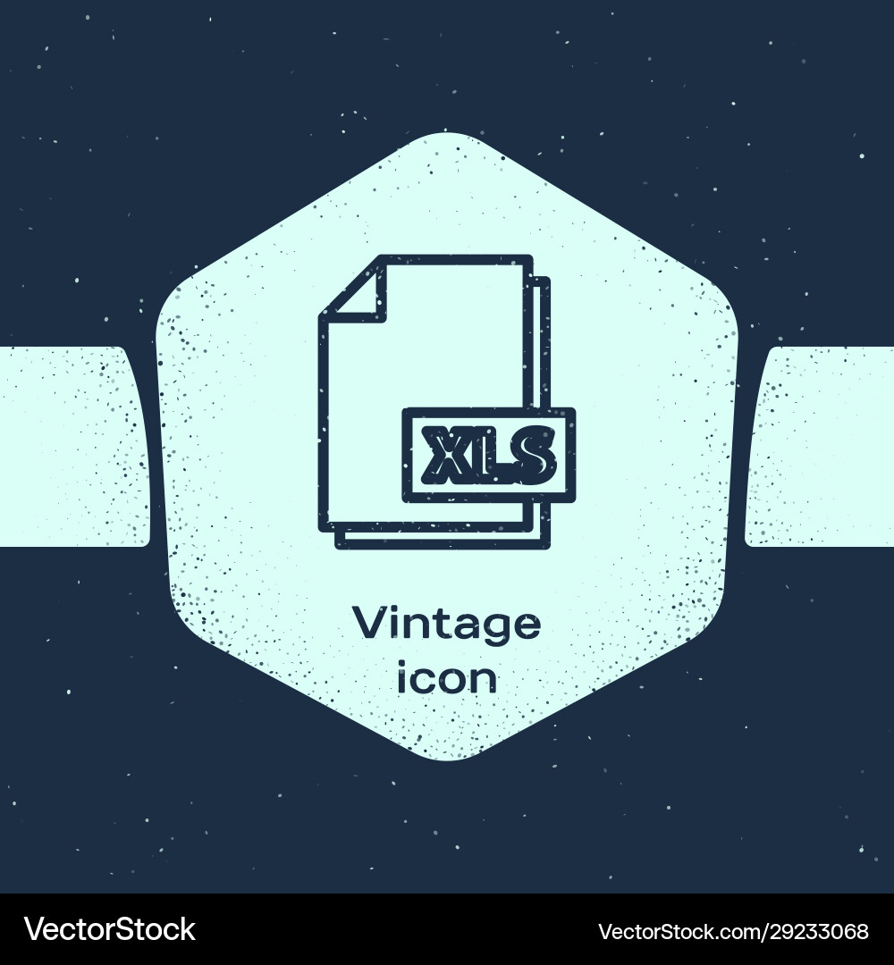 Grunge line xls file document download button Grunge line xls file document download button vector image