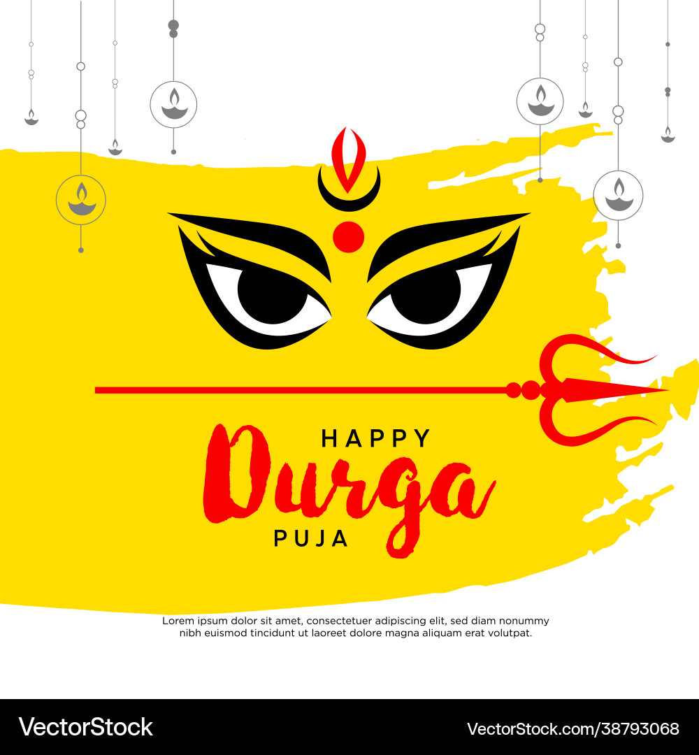 Happy Durga Puja Banner vector image