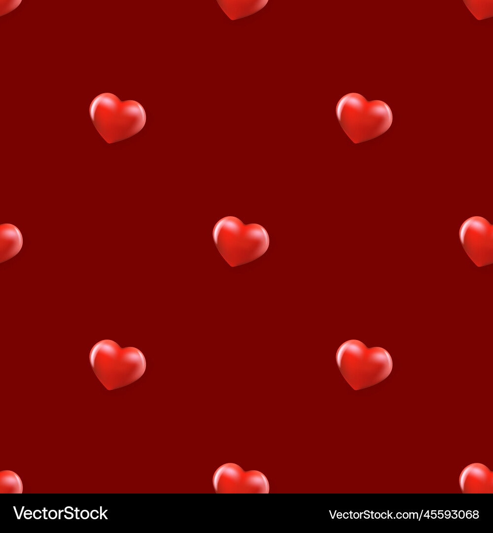 Heart seamless pattern background with red Heart seamless pattern background with red vector image