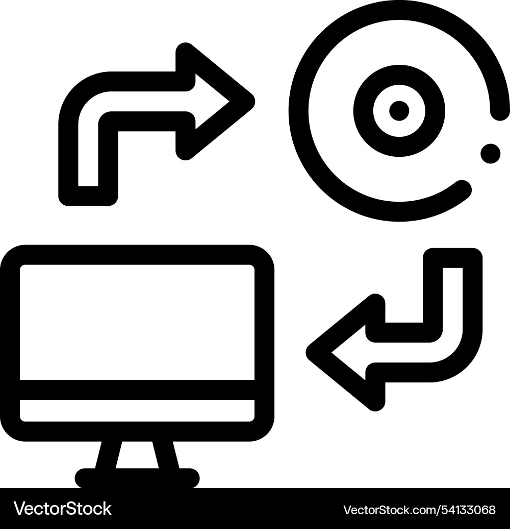 Installation icon thin linear style design Installation icon thin linear style design vector image