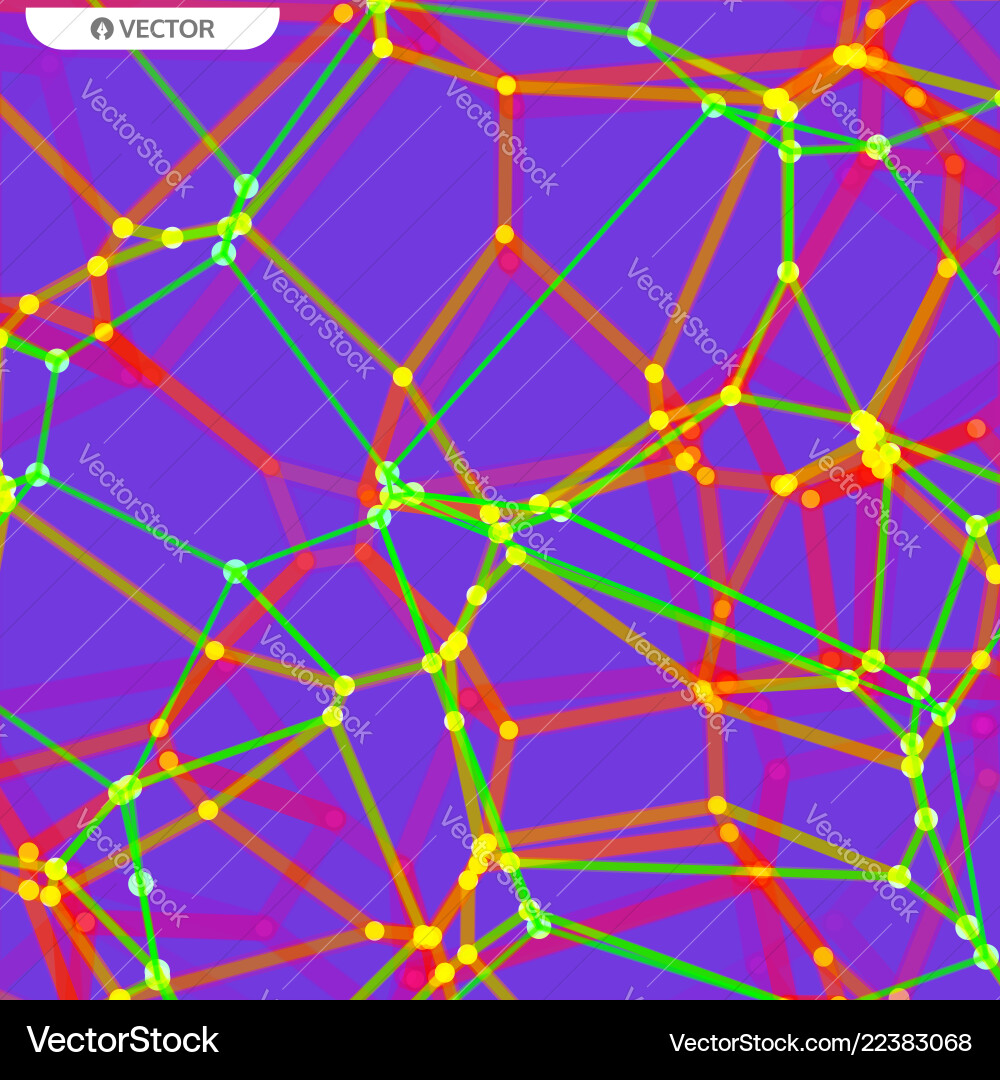 Lattice structure science technology background vector image
