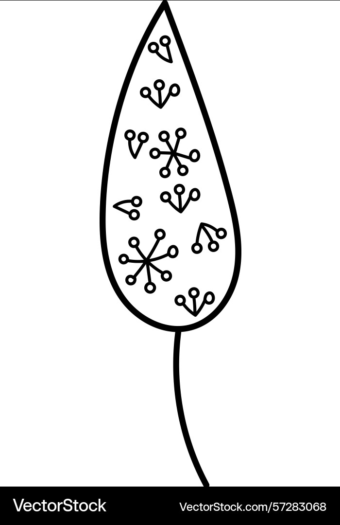 Leaf with abstract patterns Leaf with abstract patterns Vector Image